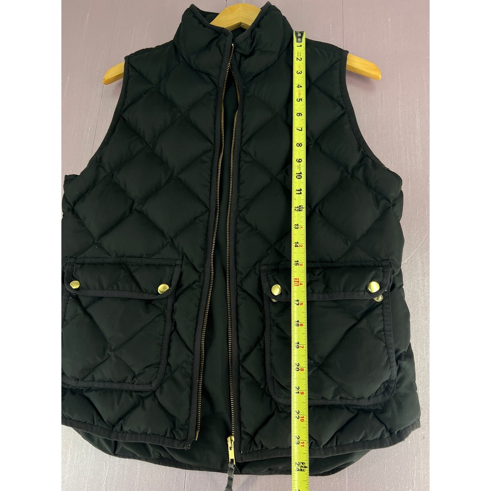 J.Crew Womens Excursion Quilted Down Minimalist Puffer Vest Black Preppy Size M - Picture 11 of 12